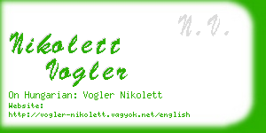 nikolett vogler business card